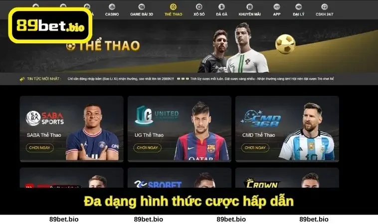 Đa dạng hình thức cược hấp dẫn