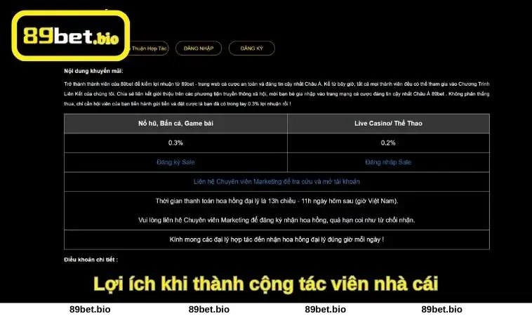 Lợi ích khi thành cộng tác viên nhà cái
